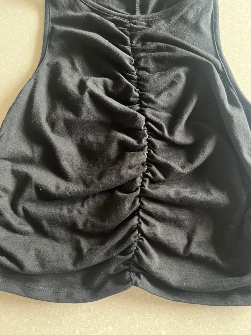 Universal Thread Black Ruched Front Tank Top - Picture 3 of 5